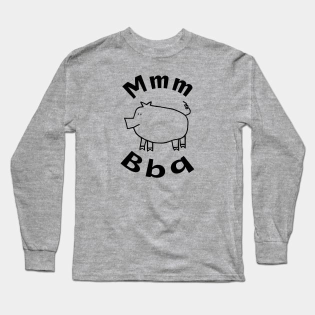 Grilling Bbq Pork Long Sleeve T-Shirt by ellenhenryart